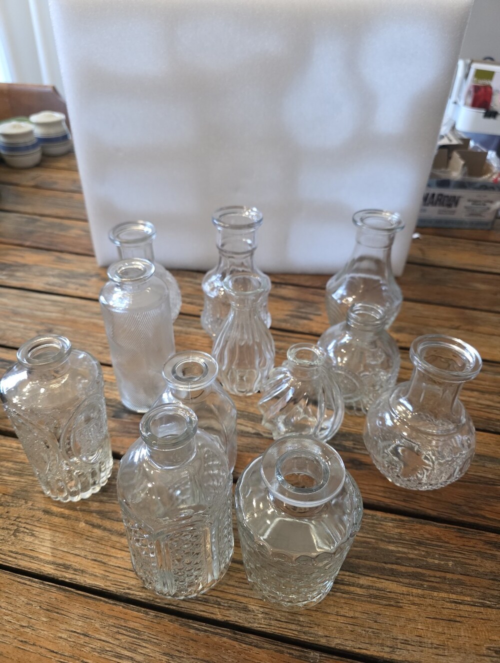 Clear Glass Mini Bud Vase Set - Home Accents
